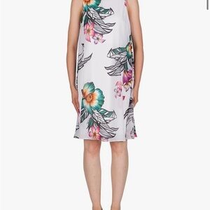 Joseph Ribkoff Floral Mini Dress - White and Multicolor